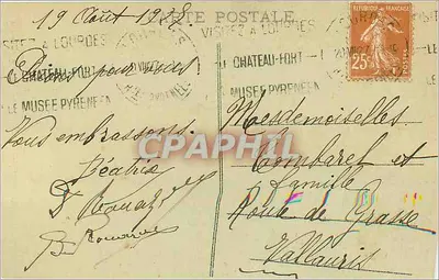 Wizja Najświętszej Maryi Panny dla Bernadette — Les Pyrénées — Lourdes, n°52 — Rewers