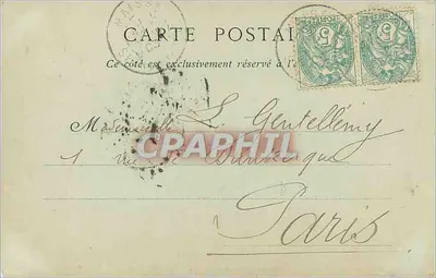 Pałac w Fontainebleau — Kanał, widok z Parku — Collections ND Phot. n°91 — Rewers
