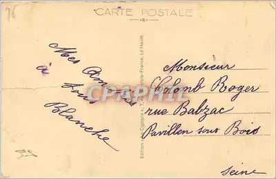 Le Havre — A Praia — Vista Geral — Edição — Verso