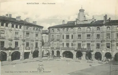 Montauban - Pátio Nacional — Grande Bazar da Cidade de Paris — J. Montaut, editor, Montauban