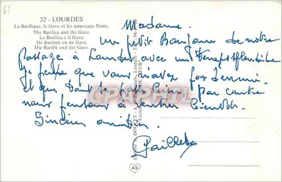 Lourdes — Bazylika i nowe mosty — Éditions Douket & Cie, nr 61 — Rewers