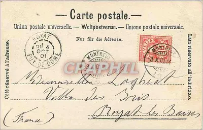 Montreux — Hotele Lorius i Dent du Midi — Charnaux Frères & Cie, Genewa — Rewers