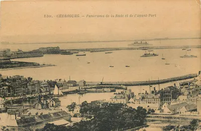 Cherbourg — Panorama da Baía e do Porto Exterior — editor 2 bis