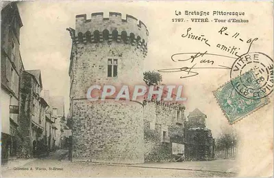 Vitré - Torre de Embas — A Bretanha Pitoresca 1787 — Coleção A. Waron, St-Brieuc