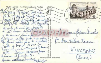 Nice - Promenada Anglika — widok panoramiczny — Wydawnictwo Sépia — Rewers