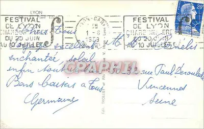 Ponte da Guillotière — Lyon — Editor Trollet e Filhos, n° 32 — Verso