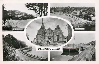 Perros-Guirec — vista panorâmica com capela e praias