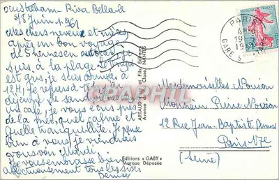 Riva-Bella-Ouistreham — Widok portu, plaży i fara — Wydawnictwo Gaby — Rewers