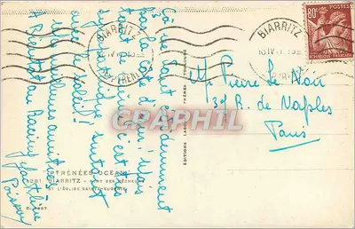 Biarritz — Port des Bécheurs i Katedra św. Eugenii — Wydawnictwo Lasboucques — Rewers