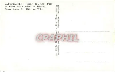 Vaucouleurs — Partida de Joana d'Arc — Quadro de Scherrer — Verso