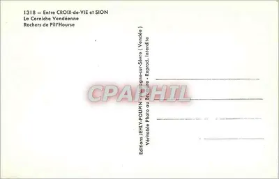 Rochers de Pill’Hourse — Entre CROIX-de-VIE et SION — Edições JEHLY-POUPIN — Verso