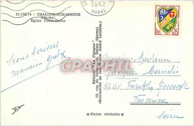 A Cigogne — Igreja de Nossa Senhora — Edições de la Cigogne — Verso