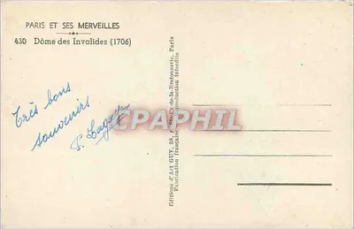 Dome dei Invalidi — Parigi — Edizioni d'Art Guy, Parigi — Verso