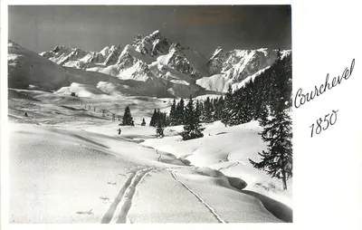 Courchevel 1850 — vista de esqui — editor P. Beglin, n°109
