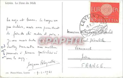 Leysin. La Dent du Midi — Photo-Nicca, nr 172 — Rewers