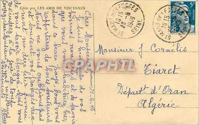 Vincennes - Rempart Wschodni i brama komunikacyjna — wydane przez LES AMIS DE VINCENNES, nr 6 — Rewers