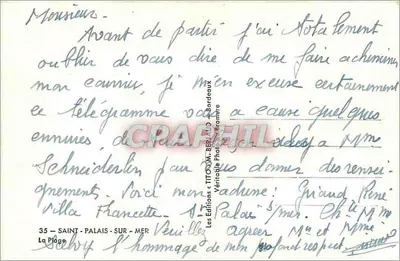Plaża Saint-Palais-sur-Mer — kąpiel i kolorowe namioty — Tito — Rewers