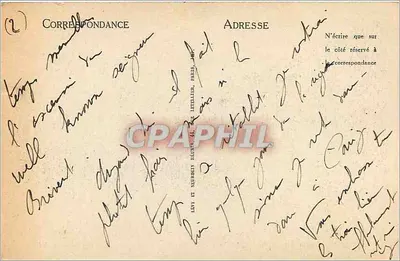 Massif do Mont-Blanc — Les Praz — O Dru e a Aiguille Verte — LL. — N° 611 — Verso