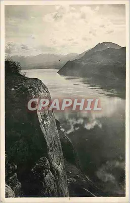 Lago do Bourget — Rochedo da Chambotte e Dente do Gato — Edição « La Cigogne », Rue de Palanka, Grenoble