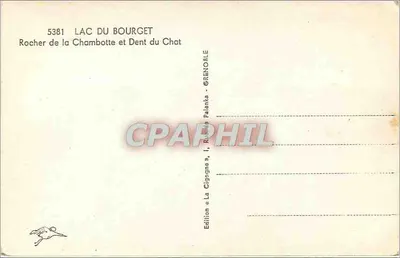 Lago do Bourget — Rochedo da Chambotte e Dente do Gato — Edição « La Cigogne », Rue de Palanka, Grenoble — Verso