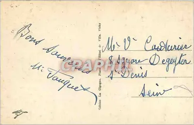 Châtel-Guyon — Hotele Continental i Mont Chaluset — Wydawnictwo La Cigogne, Vichy — Rewers