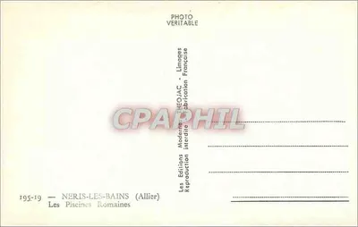 Baseny Rzymskie — NERIS-LES-BAINS (Allier) — Éditions Moderne — Rewers
