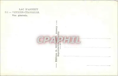 Lago d'Annecy — Veyrier-Chavoiries — Edições G. Mouche, Annecy, n°242 — Verso