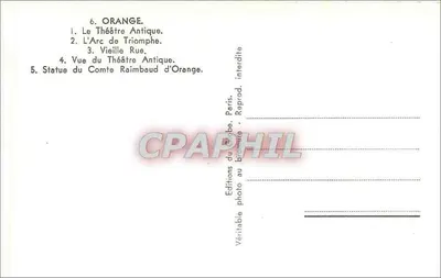 Orange — Oude sites en beeld van graaf Raimbaud — Foto-uitgaven met bromuur, Parijs — Achterkant
