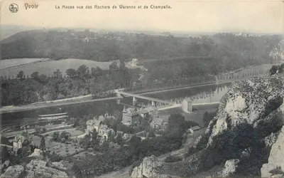 A Meuse vista dos Rochos de Warenne e de Champalle — Ed. Nels, Bruxelas, n° 611