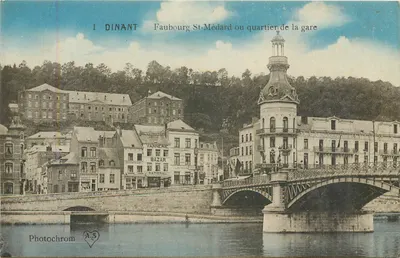Dinant — Faubourg Saint-Médard ou bairro da estação — Fotochrom A.S.