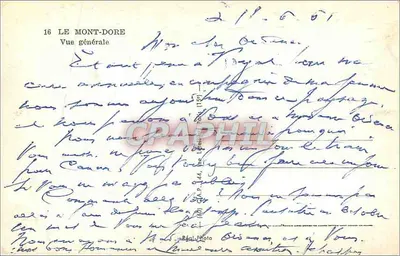 Le Mont-Dore — Allgemeine Ansicht — Graphil — Rückseite