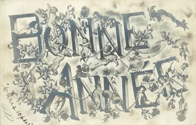 Bom Ano — decoração de putti — editor 'Christophes'
