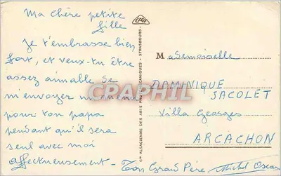 NICE - Jardins do Rei Albert Ier — Bilhete postal antigo n°409, editor ARB — Verso