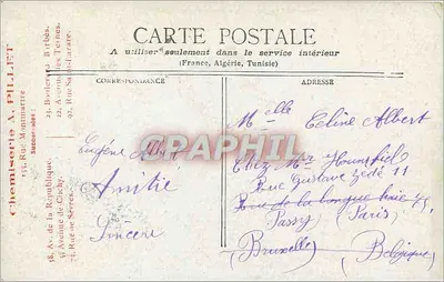 Fontainebleau - Jardin de Diane — Verleger: Étacheck, Paris — Rückseite
