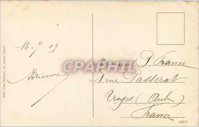 Bruksel — Hotel de Ville — Wydawca Van Brussel, nr 52917 — Rewers