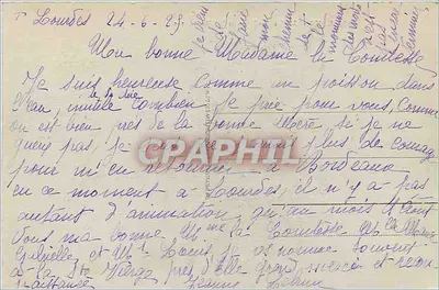 Lourdes — Katedra i Góry — wydawca anonimowy, nr serii 189 — Rewers