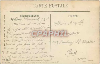 Palais de Versailles — Le Tapis vert et Bassin d'Apollon — Imp. Nouv. Phot., 75, rue Fondary, Paris — Verso