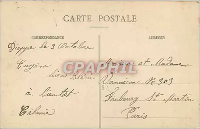 Dieppe - Widok ogólny - Le Pollet i Côteau de Neuville — Wyd. Delabarre nr 2439 — Rewers