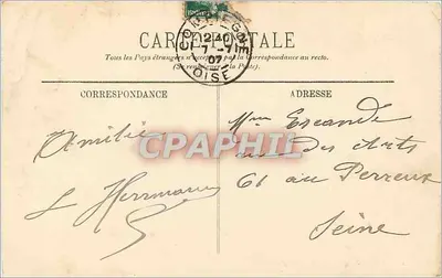 Compiègne — Façada Zamku — LL. — Rewers