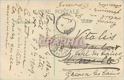 Plombières-les-Bains — La Cascada de Géhard — Louis Kastener, edición n°52 — Reverso