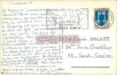 Pociąg Montenvers — Mont Blanc — Chamonix — Wydawnictwo Les Praz — Rewers