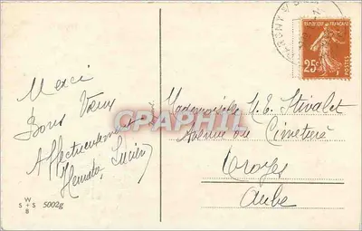 Bouquet de pivoines — Buena Año — editor no identificado — Reverso