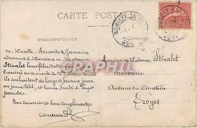 Mulher segurando um buquê de gui — M.F. Paris — série 'Le Gui' — Verso