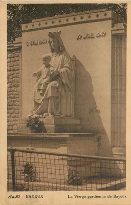 A Virgem Guardiã de Bayeux — estátua comemorativa — editor Cie des Arts Photomécaniques, n° Ap.63