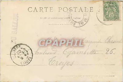 Chalet Boigeol ou Bonaparte — Ballon d'Alban — editor M. Guillot, n° de série não visível — Verso
