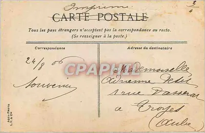 Dijon. Pomnik Darcy. Zamek Wody — L.V. & Cie, n°441 — Rewers