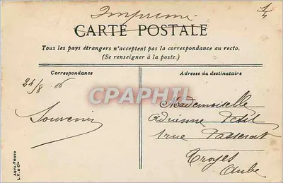 Dijon. Plac Barcy — Hotel de la Cloche — wydawca L.Y. & Ch. — Rewers