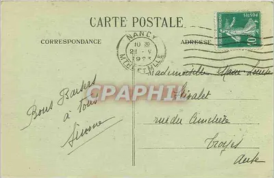 NANCY — O Hémiciclo — Fototipia A. Jambières e Cie — Verso