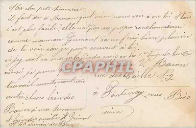 Criança com buquê — Boa Ano — Harmonia, n° 2541 — Verso