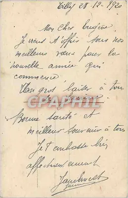 Zimowy krajobraz z kościołem — DIX PARIS 2051/4 — Rewers